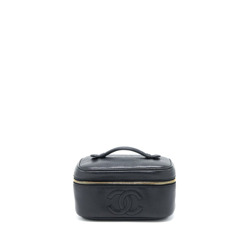 Chanel Vintage Vanity Case Caviar Black GHW