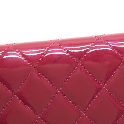 Chanel Long Zip Wallet Patent Fuchsia SHW