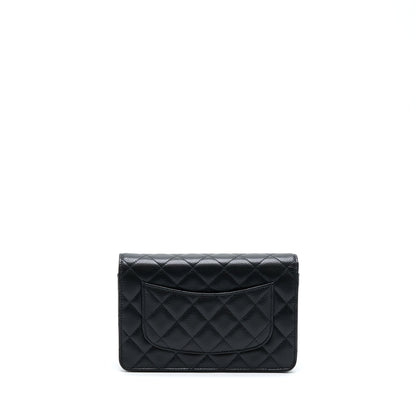 Chanel Classic Wallet On Chain Caviar Black GHW (Microchip)