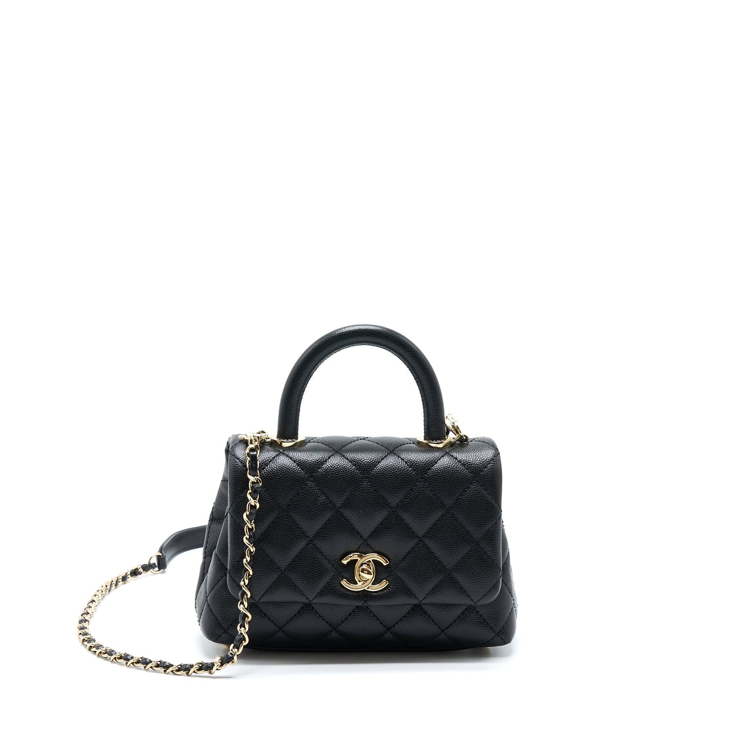 Chanel Mini Coco Handle Caviar Black LGHW