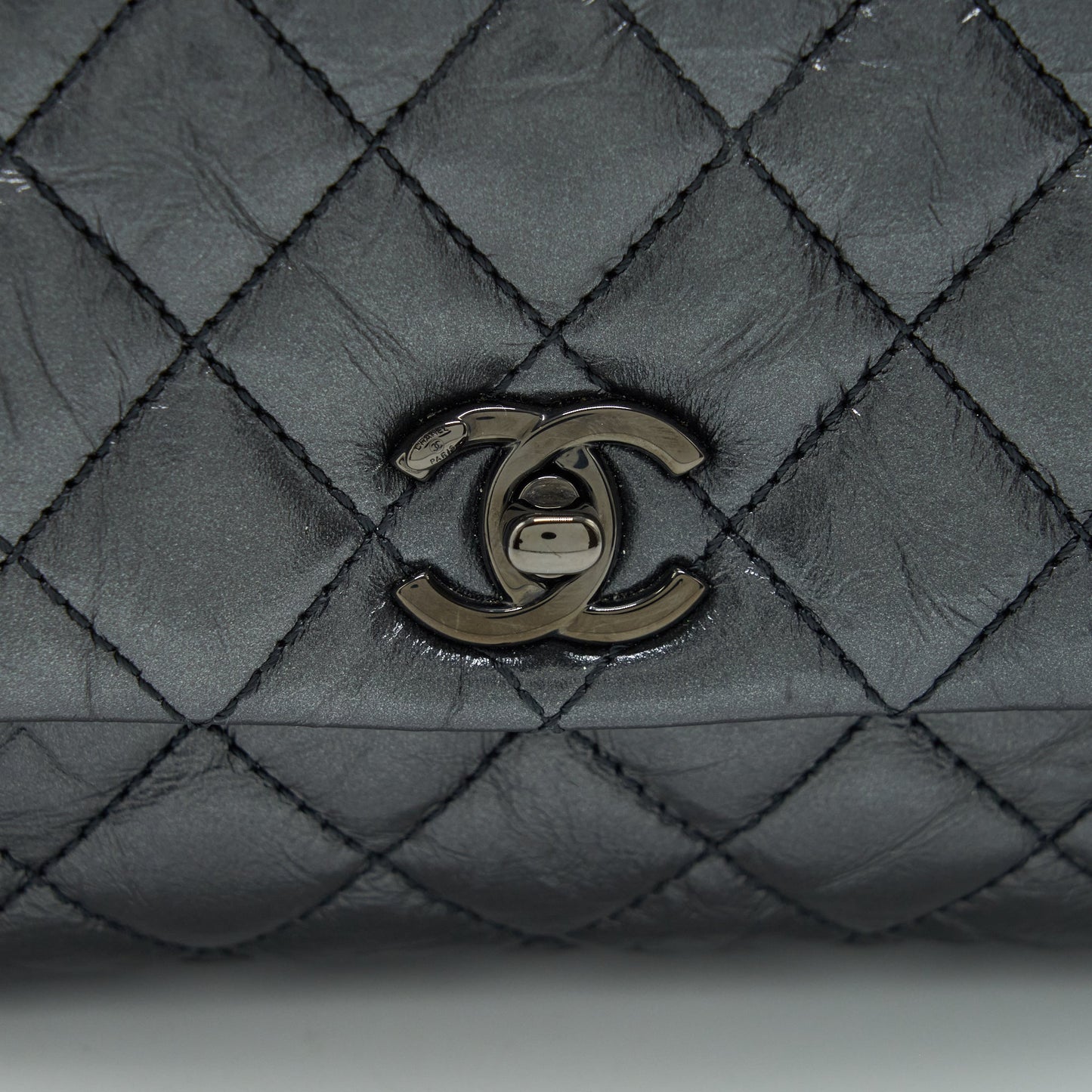 Chanel Small Coco Handle Aged Calfskin So Black With Black Hardware