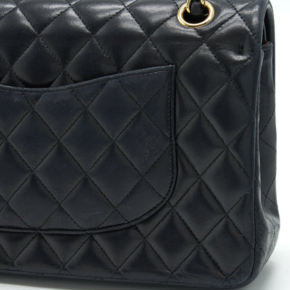 Chanel Classic Double Flap Bag Lambskin Medium Black GHW serial 19