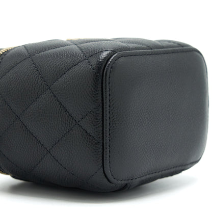 Chanel Mini Vanity With Chain Caviar Black LGHW