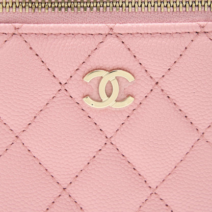 Chanel 22C Vertical Vanity On Chain Caviar Sakura Pink LGHW