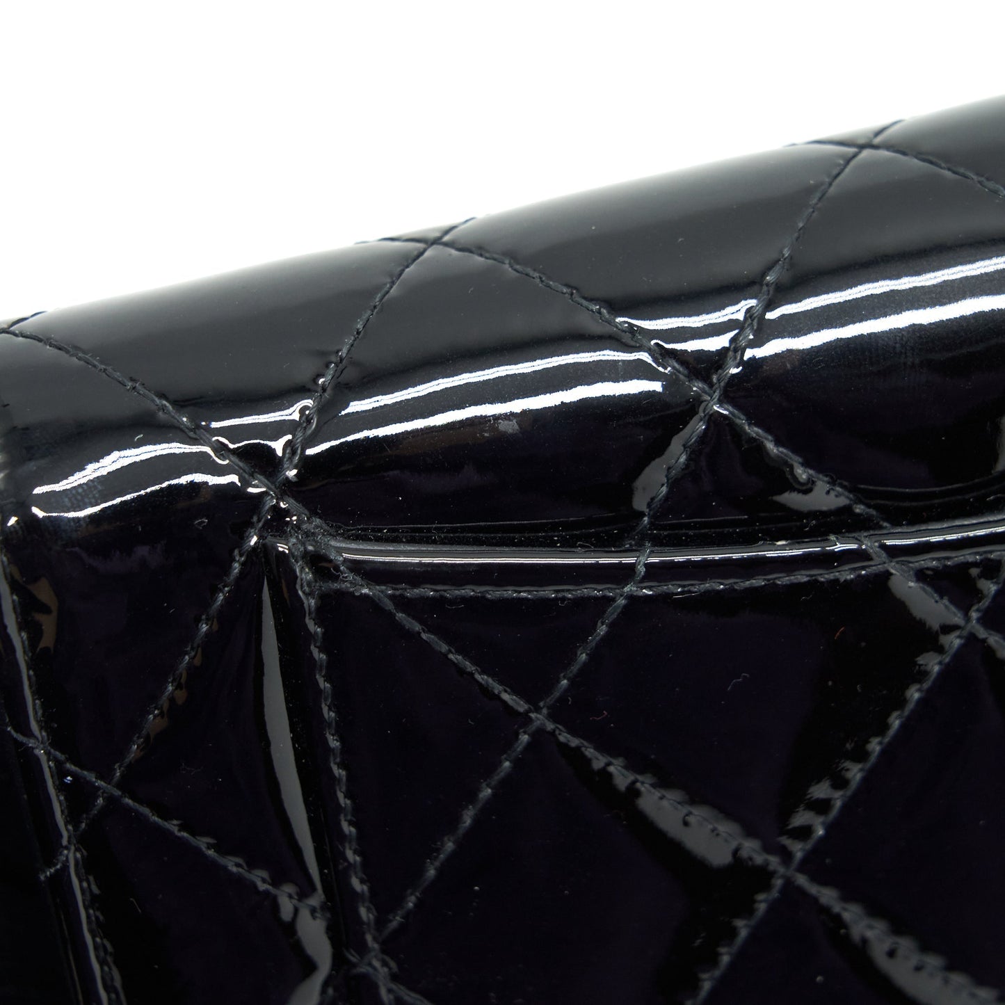 Chanel Classic Flap Long Wallet Patent Black SHW