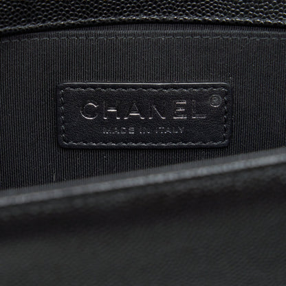Chanel Small Boy Bag Caviar Black Ruthenium Sliver Hardware