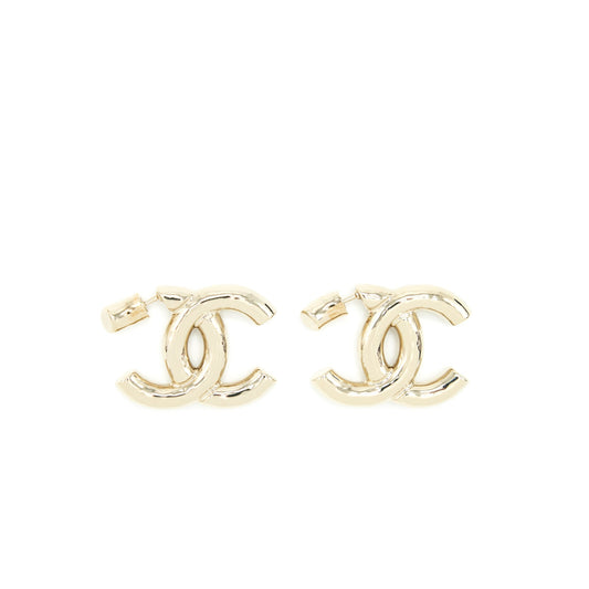 Chanel 22P Giant CC Logo Earrings LGHW