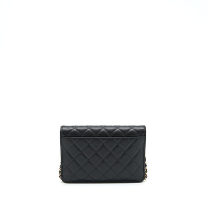 Chanel 2 In 1 Wallet On Chain Caviar Black GHW