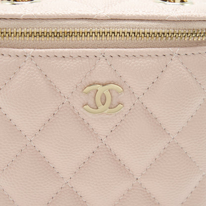 Chanel 21C Vertical Vanity On Chain Caviar Light Pink LGHW