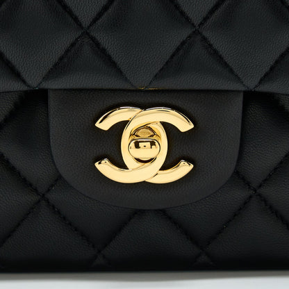 Chanel Classic Double Flap Bag Lambskin Black GHW