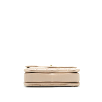 Chanel Trendy CC Flap Bag Lambskin Beige LGHW
