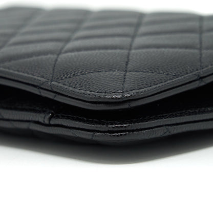 Chanel 2 In 1 Wallet On Chain Caviar Black GHW