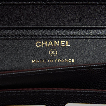 Chanel 2 In 1 Wallet On Chain Caviar Black GHW