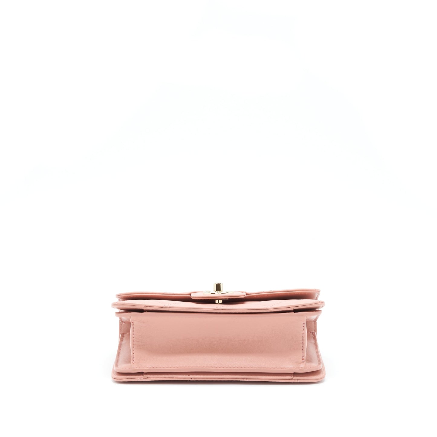 Chanel Top Handle Flap Bag Lambskin Dark Pink LGHW (Microchip)