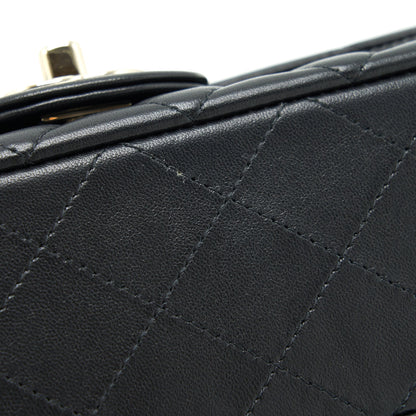 Chanel mini Rectangular Flap Bag Lambskin black LGHW (MICROCHIP)
