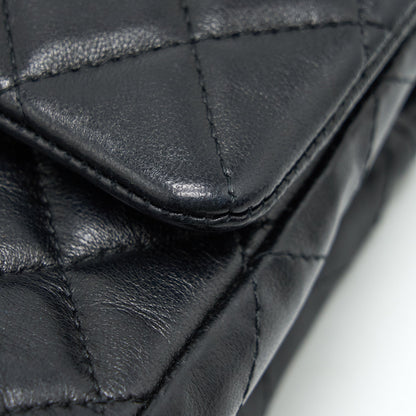 Chanel Mini Rectangular Flap Bag Lambskin Black GHW