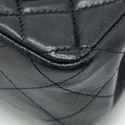 Chanel Mini Rectangular Flap Bag Lambskin Black GHW
