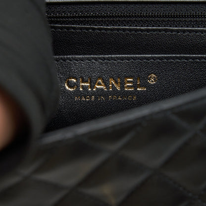 Chanel mini Rectangular Flap Bag Lambskin black LGHW (MICROCHIP)