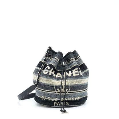 Chanel Rue Camborne Bucket Bag Fabric Multicolour SHW