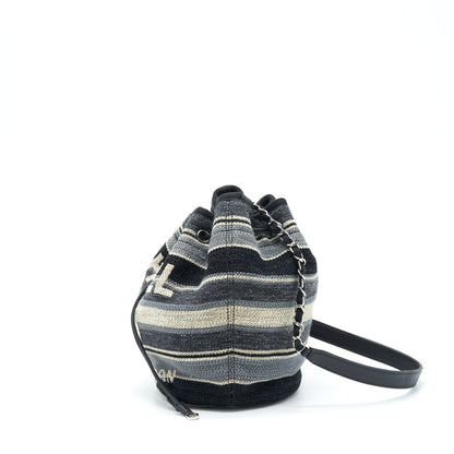 Chanel Rue Camborne Bucket Bag Fabric Multicolour SHW