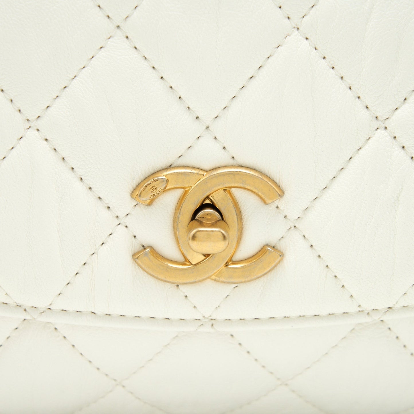Chanel Seasonal Flap Bag Lambskin White GHW