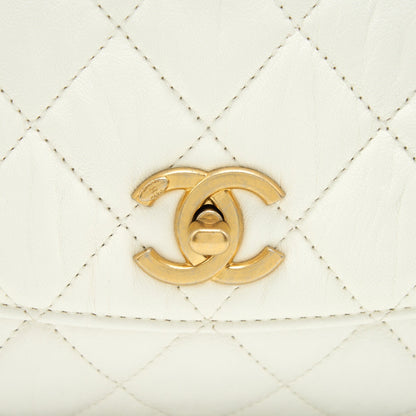 Chanel Seasonal Flap Bag Lambskin White GHW