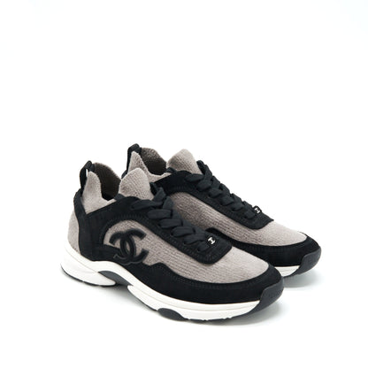 Chanel Size 37 Womens Sneakers Grey/ Black
