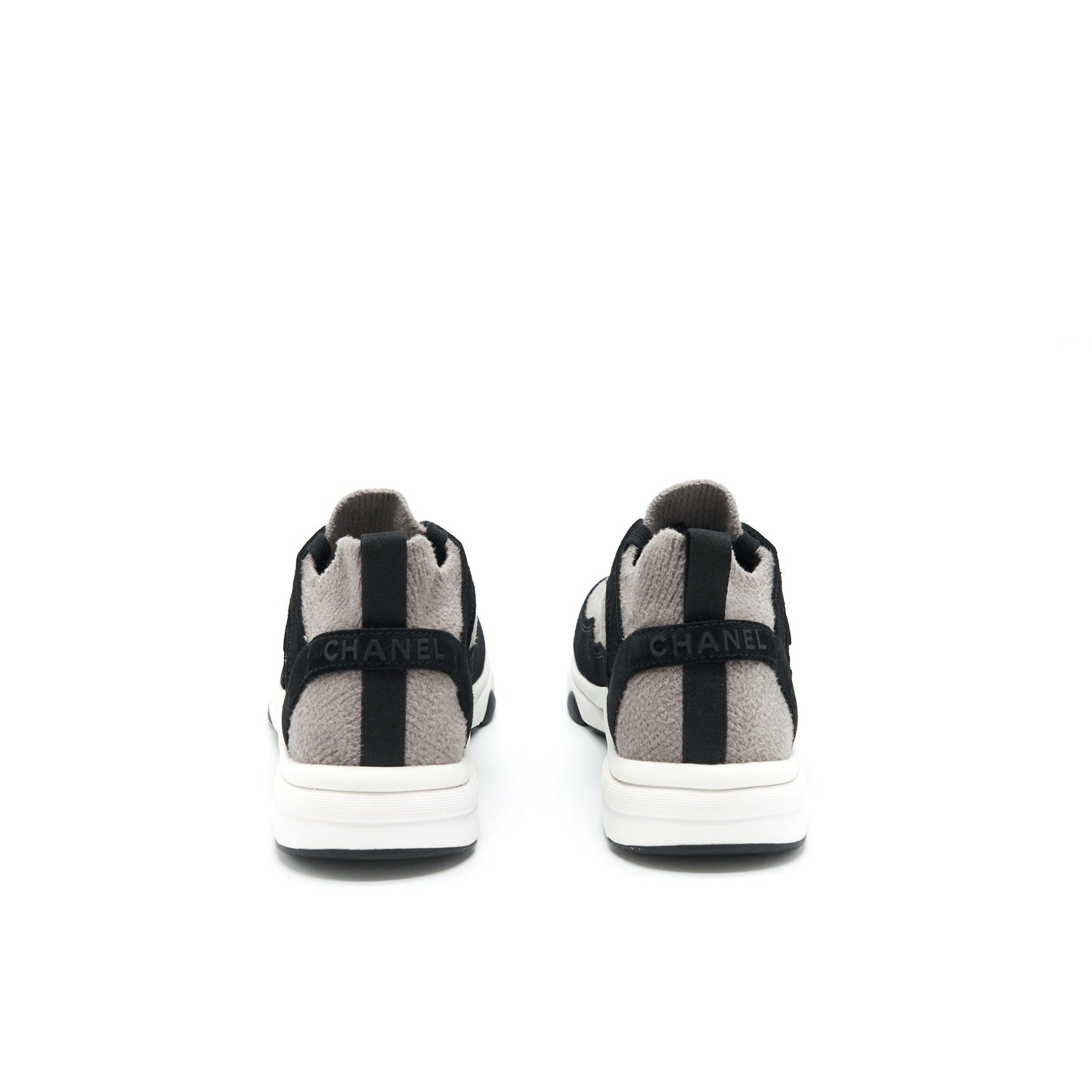 Chanel Size 37 Womens Sneakers Grey/ Black
