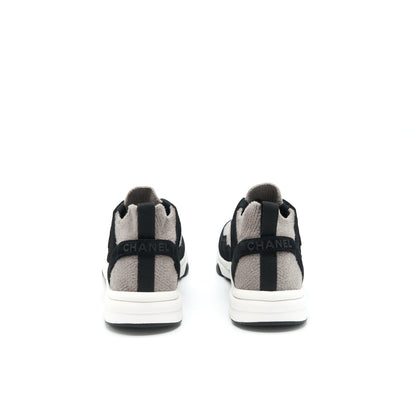 Chanel Size 37 Womens Sneakers Grey/ Black