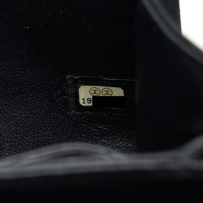Chanel Quilted Velvet CC Logo Flap Bag black LGHW
