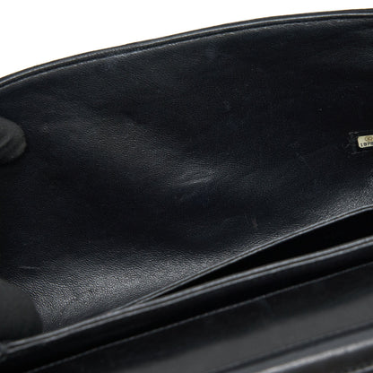 Chanel Quilted Velvet CC Logo Flap Bag black LGHW