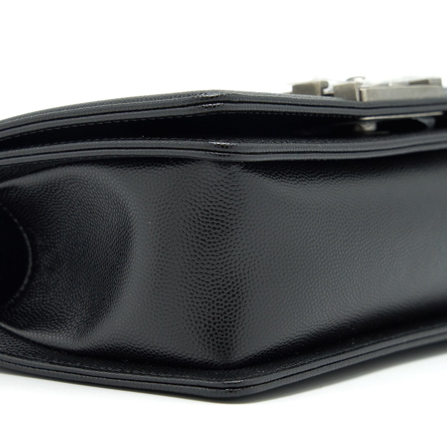 Chanel Small Boy Bag Caviar Black Ruthenium Sliver Hardware (Microchip