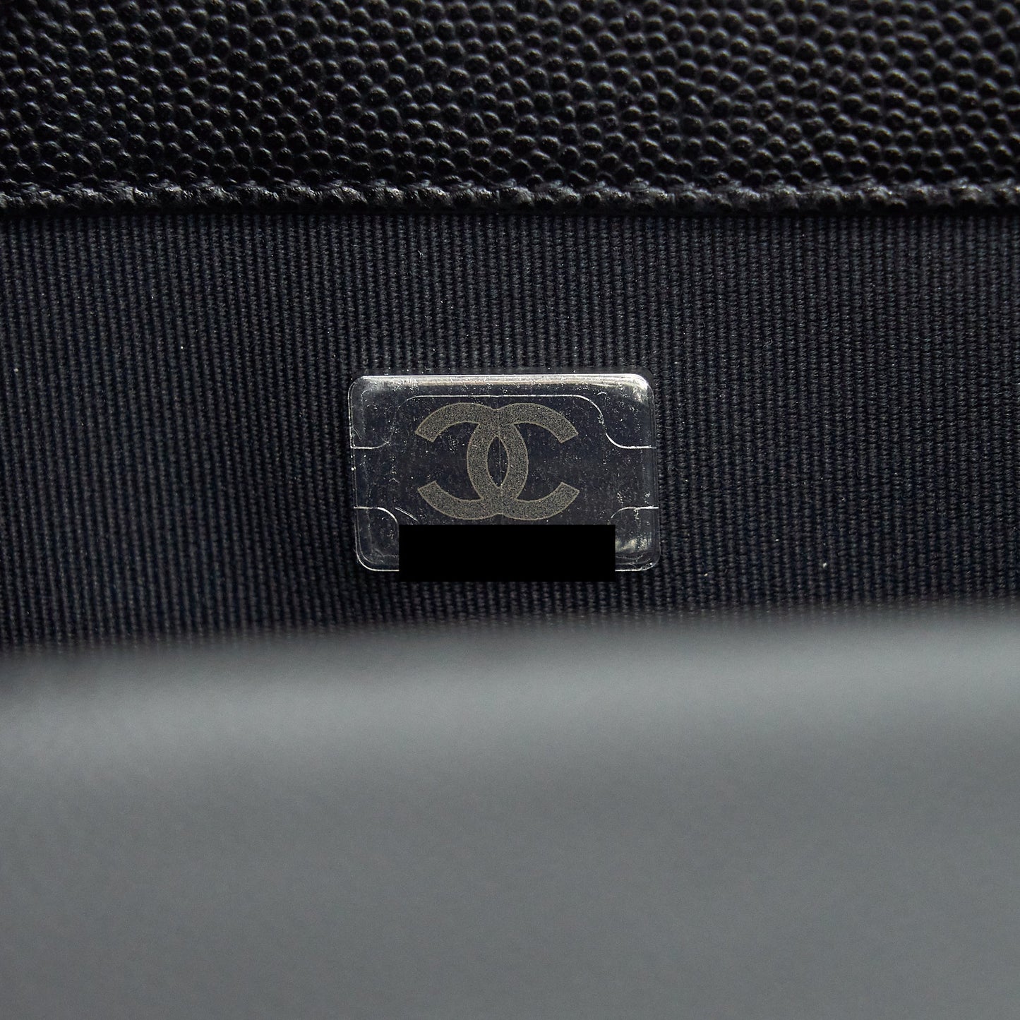 Chanel Small Boy Bag Caviar Black Ruthenium Sliver Hardware (Microchip