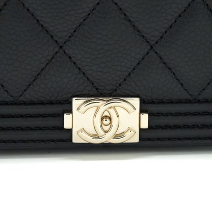 Chanel Leboy Wallet On Chain WOC Caviar Black GHW