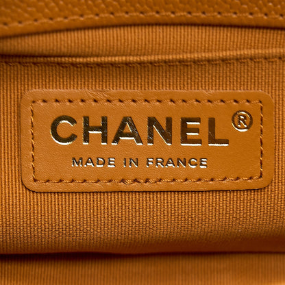 Chanel Small Boy Bag Caviar 21A NC630 Caramel LGHW (Microchip)