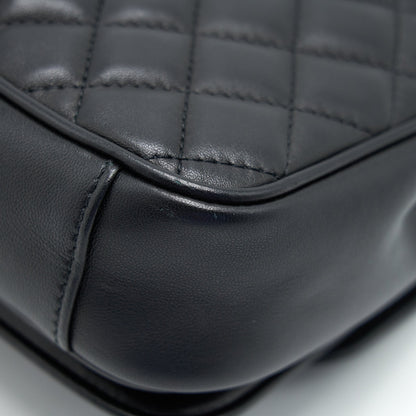 Chanel Square Flap Bag Lambskin In Black GHW