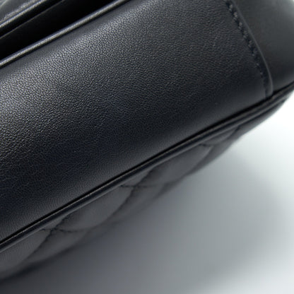 Chanel Square Flap Bag Lambskin In Black GHW