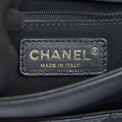 Chanel Square Flap Bag Lambskin In Black GHW