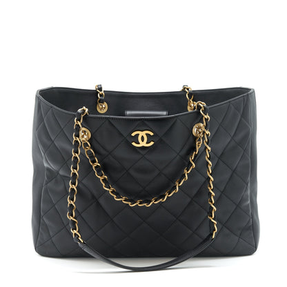 Chanel Supple Tote Black GHW (Microchip)