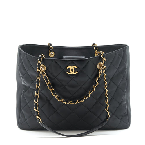 Chanel Supple Tote Black GHW (Microchip)