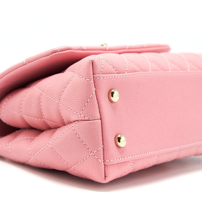 Chanel Small Coco Handle 24cm Caviar Pink LGHW