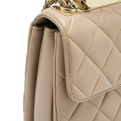 Chanel Trendy CC Flap Bag Lambskin Beige LGHW
