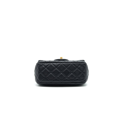 Chanel Pearl Crush Crush Mini Square Flap Bag Black GHW