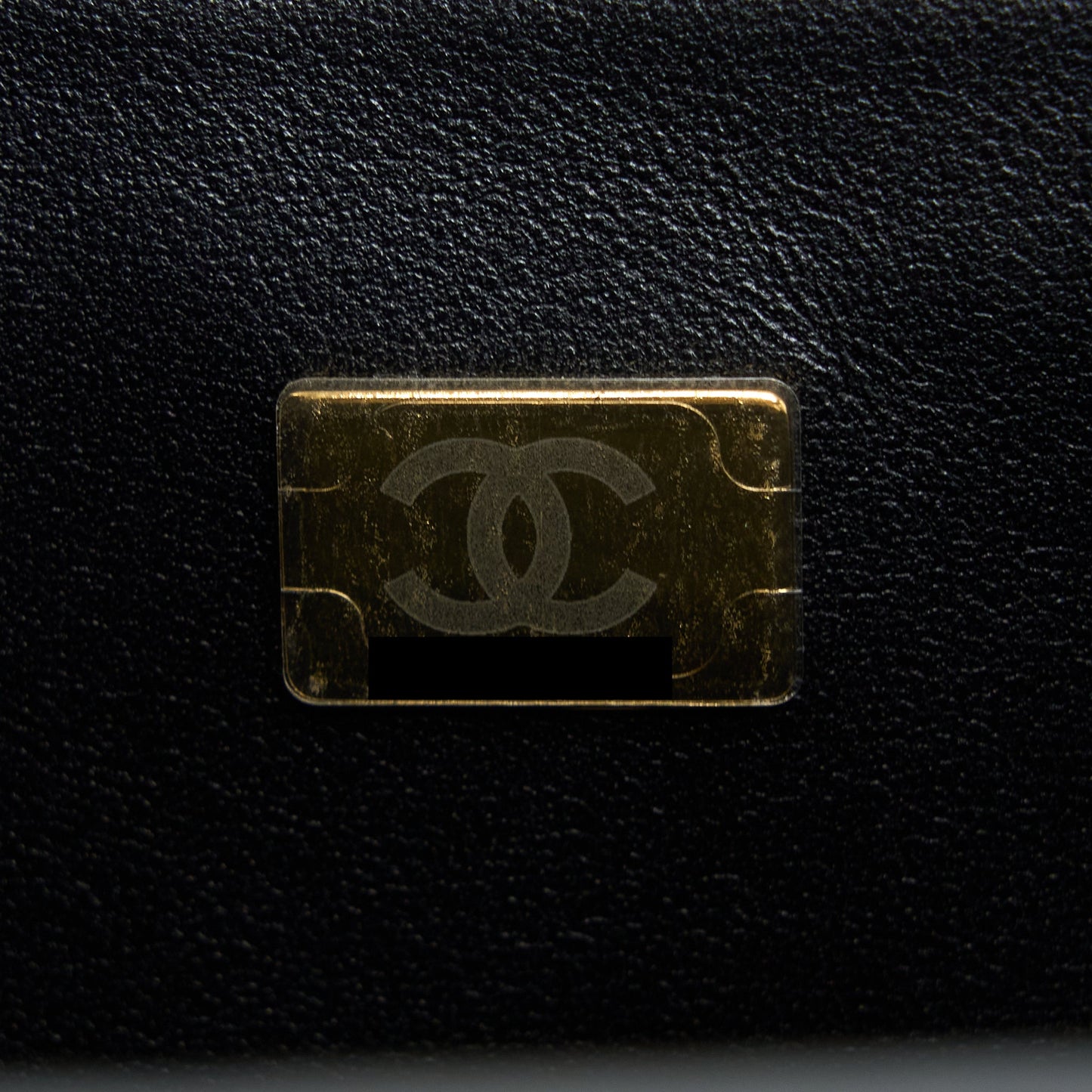 Chanel Top Handle Mini Rectangular Flap Bag Lambskin Black LGHW (Microchip)
