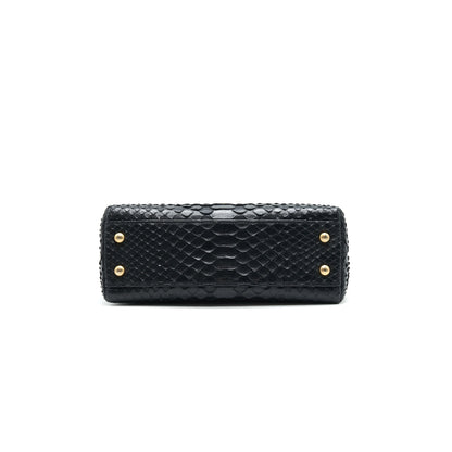 Chanel Coco Handle Mini Python Leather Black GHW
