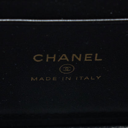 Chanel 22A Top Handle Long Vanity With Chain Lambskin Black LGHW