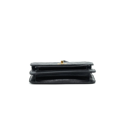 Chanel Quilted Calfskin and Caviar Flap Bag Black GHW