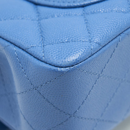Chanel Small Classic double Flap Caviar Blue LGHW