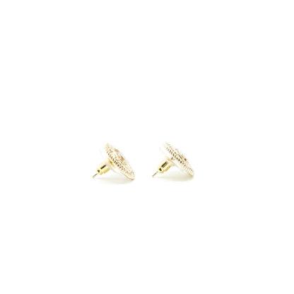 Chanel Round CC Earing light Gold