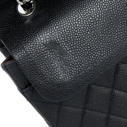 Chanel Medium Classic Double Flap Bag Caviar Black SHW